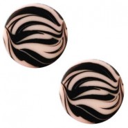 Polaris cabochon Plat 12mm zebra Light vintage rose